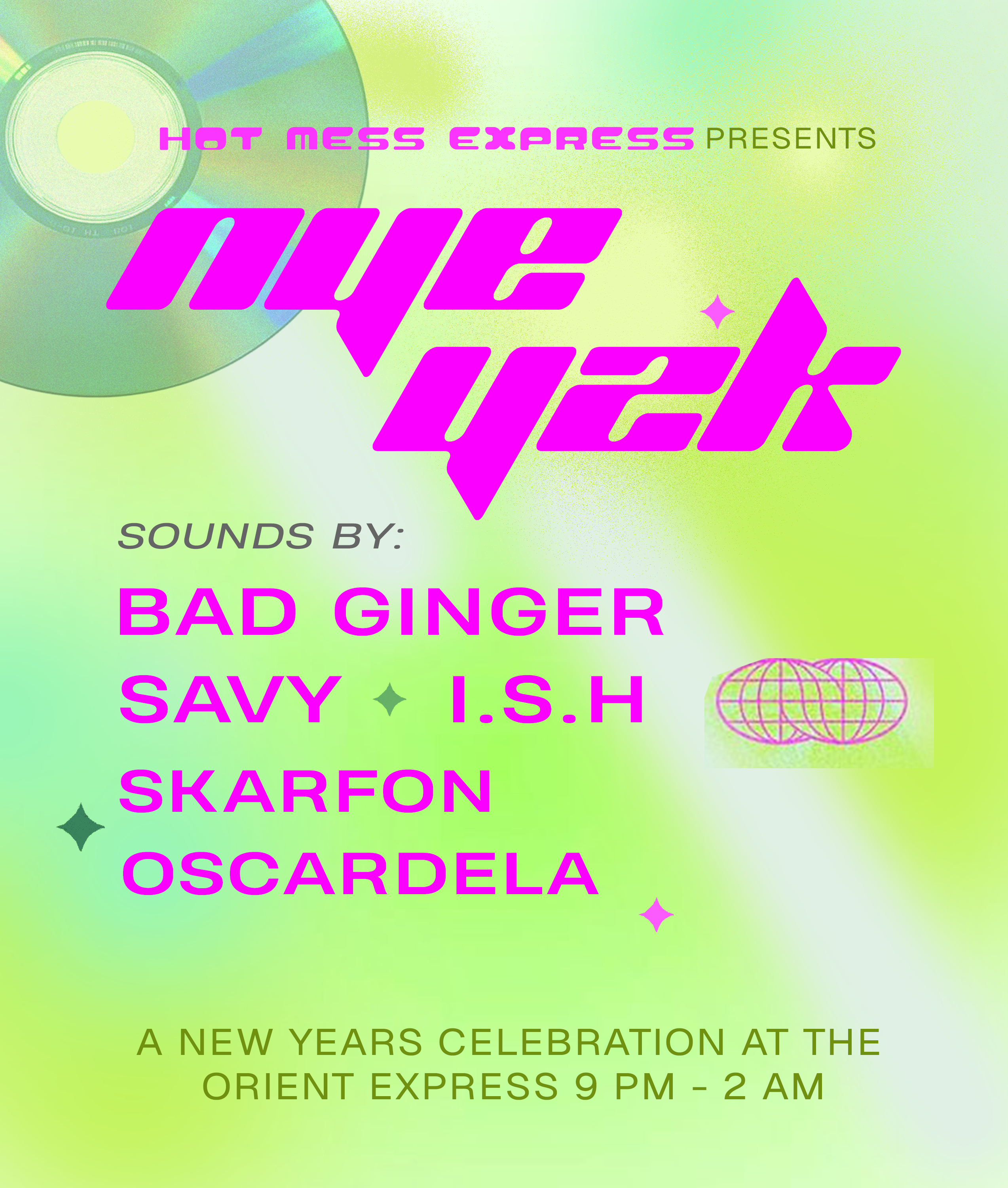 Y2K NYE flyer