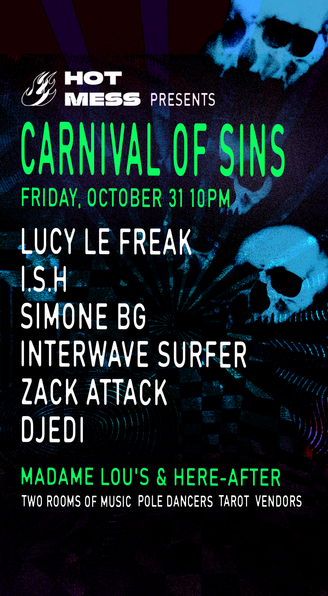 Carnival Of Sins flyer