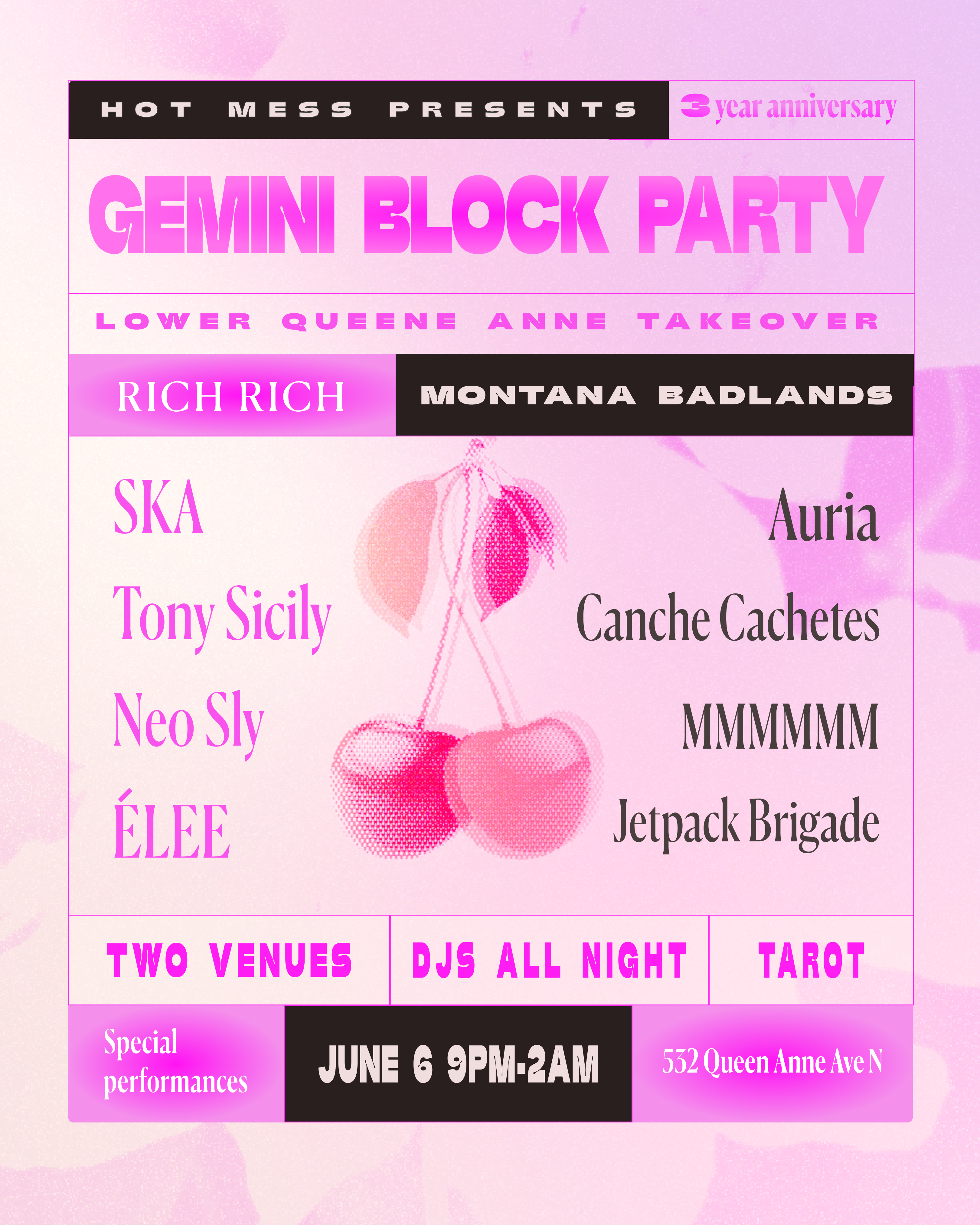 Gemini Block Party flyer